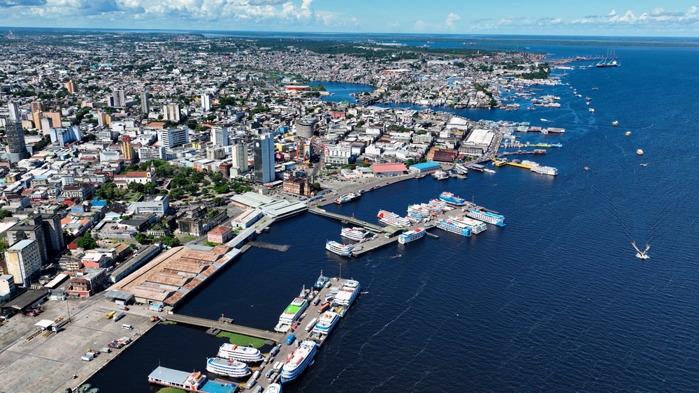 Cityscape,Of,Downtown,Manaus,North,Region,Of,Brazil,Riverside,Amazon